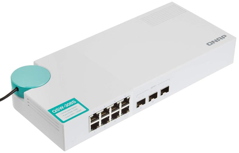 QNAP(キューナップ) () 10GbEスイッチ 3ポート 10G SFP+(ファイバ)および1G/100M RJ-45 8ポート QSW-308S