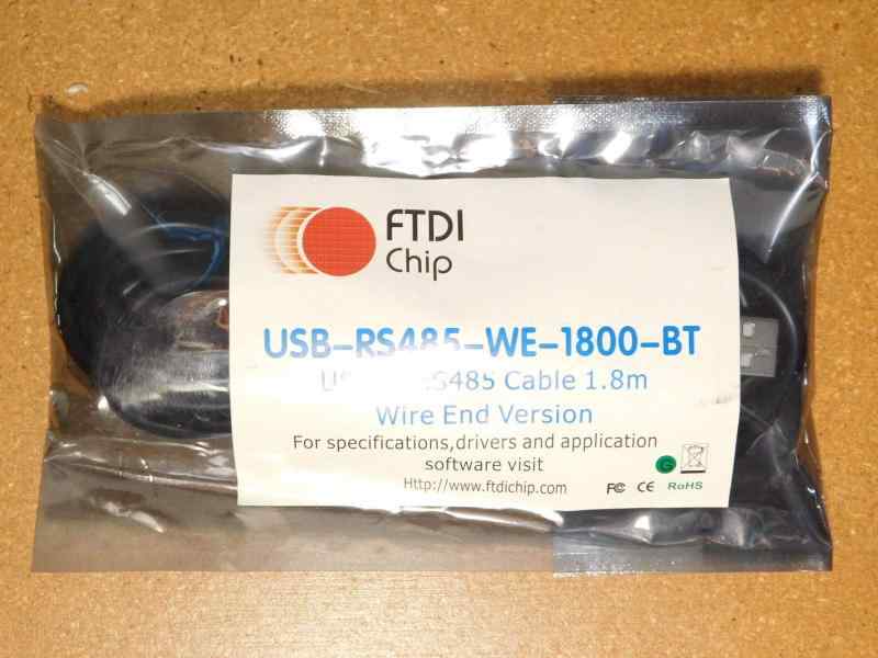 FTDI Chip USB to RS485シリアルコンバータケーブル USB-RS485-WE-1800-BT