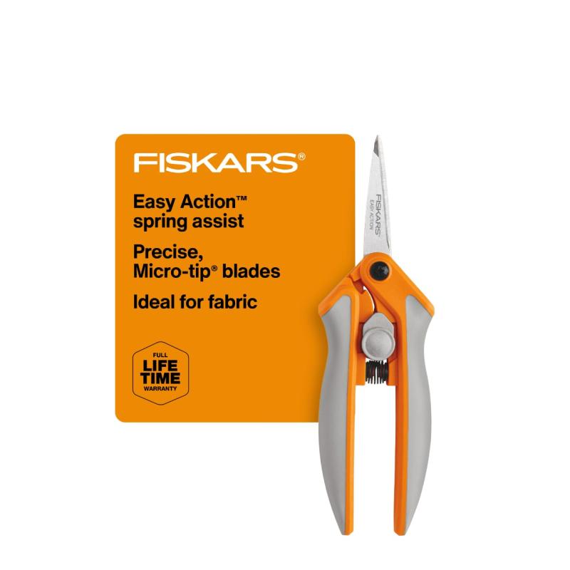 Fiskars マイクロチップイージーアクション 9050グリップ間にあるバネの力で自然にブレードが開いた状態になるため、握るだけで切ることが可能です。ストッパーが付いていますので、閉じた状態で保管ができます。手になじみやすく使いやすいソフトグリップ仕様です。品質とデザイン性を兼ね備えた製品です。左右両利き対応