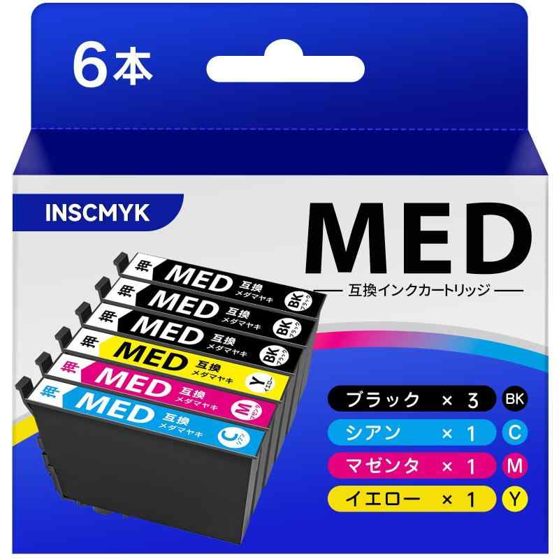 乐天商城 - MED-4CL メダマヤキ エプソン対応 MED 互換 インク EPSON用 EW 056A 456A 目玉焼き 大容量 4色セット+黒2本(計6本)「 製」 EW-456A EW-056A MED-C MED-M MED-Y 3色+ MED-BK ブ