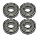 ミニチュアベアリング 【NSK】 スチール 両シール付 608ZZ 内径8mm×外径22mm×幅7mm (4個入り)(3)