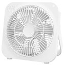 トップランド 卓上扇風機 デスクファン どこでもFAN DCモーター搭載 ボックスタイプ 2電源対応 (AC/USB) 「 スマホの充電もできる 」 静音 省エネ ホワイト SF-DFB18WT