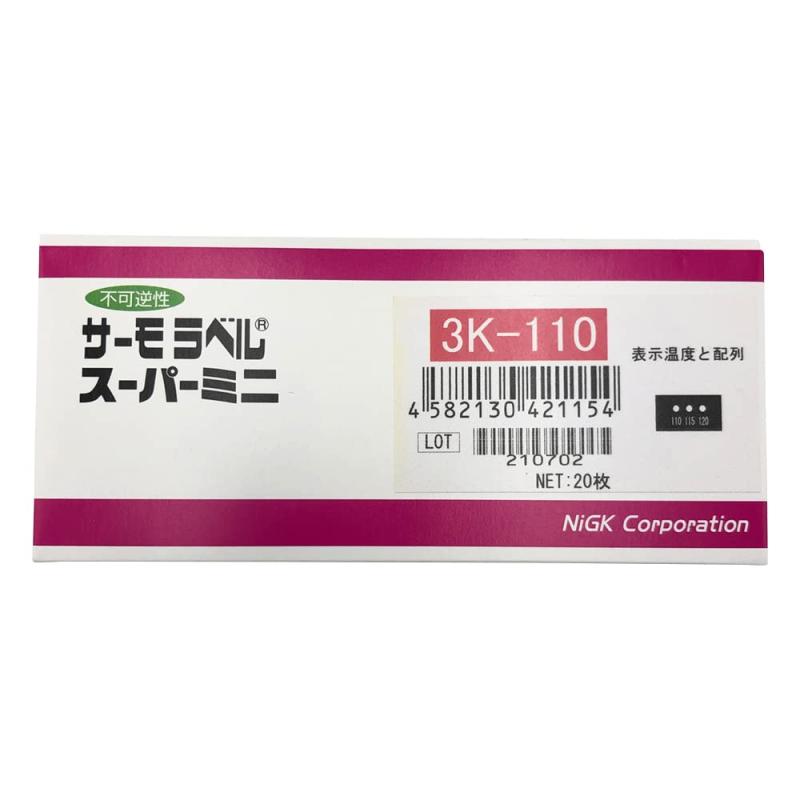樂天商城 - 日油技研工業 サーモラベルスーパミニ3点表示 不可逆性 110度 3K110