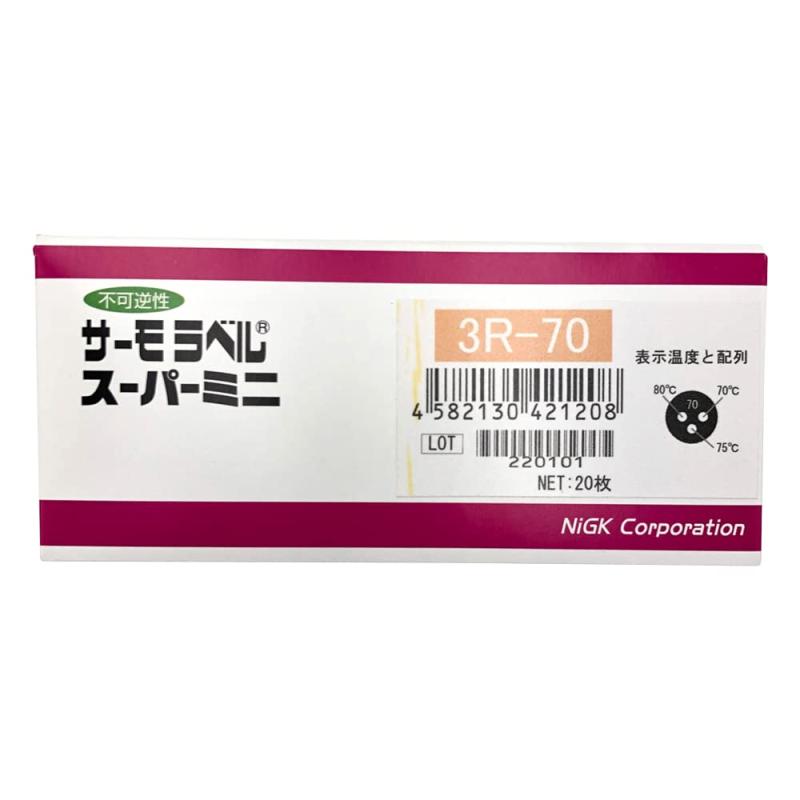 乐天商城 - 日油技研工業 サーモラベル(R)スーパーミニ3R(不可逆性) 3R-70 /5-1012-04