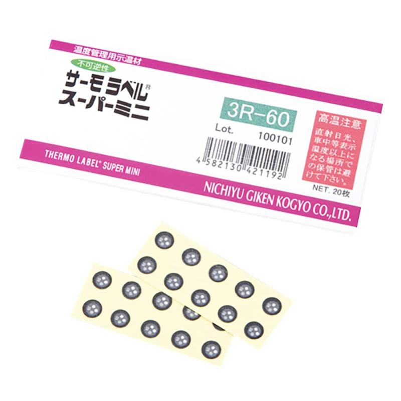 樂天商城 - 日油技研工業 サーモラベル(R)スーパーミニ3R(不可逆性) 3R-60 /5-1012-03