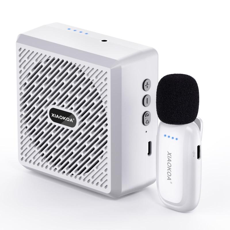 拡声器 ワイヤレス拡声器 ポータブル拡声器 10W 無線拡声器 ワイヤレススピーカー 2.4G ピンマイク付き ブルートゥーススピーカー 大音量 50m遠距離伝送 小型 軽量 有線/無線マイク適用 ワイヤレス拡声器 ハンズフリー 50m遠距離伝送 ワイヤレスピンマイク付き 有線/無線マイク適用10W 小型 軽量 ハウリング低減 ノイズ低減 ミュート機能音楽再生 ブルートゥーススピーカー充電式 長時間使用講演 会議 店頭販売 観光ガイド 授業 説明会 集会 イベント適用