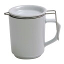 西海陶器(saikaitoki) マグカップ 白 250ml 波佐見焼 「 白 」 蓋付 マグ (ss 茶こし 付) 19443
