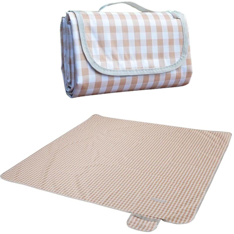 レジャーシート ピクニックシート 140x150cm 大判 厚手 折りたたみ 2～4人用 チェック柄 簡単収納 ギンガムチェック 防水ブランケット 水洗い マット 運動会 遠足 ビーチ お花見 防災 キャンプ
