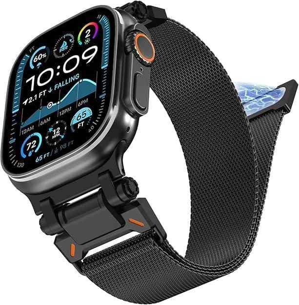 Rakuten - 2026新登場 アップルウォッチ バンド Apple Watch バンド グネット式バックル 49mm/46mm/45mm/44mm/42mm Ultra 3/Ultra 2/Ultra 1/ 11 10 9 8 7 6 5 4 3 2 1/SE/SE2