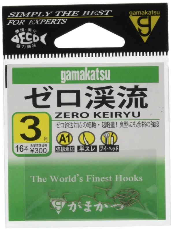 がまかつ(Gamakatsu) シングルフック A1 ゼロ渓流 茶 16本 67427