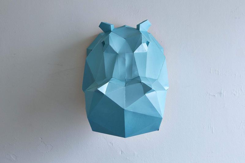 OBJECTS PAPER CRAFT(オブジェクツ ペーパークラフト) 作って飾れる大人のペーパークラフト MASK-05 カバ 3083105