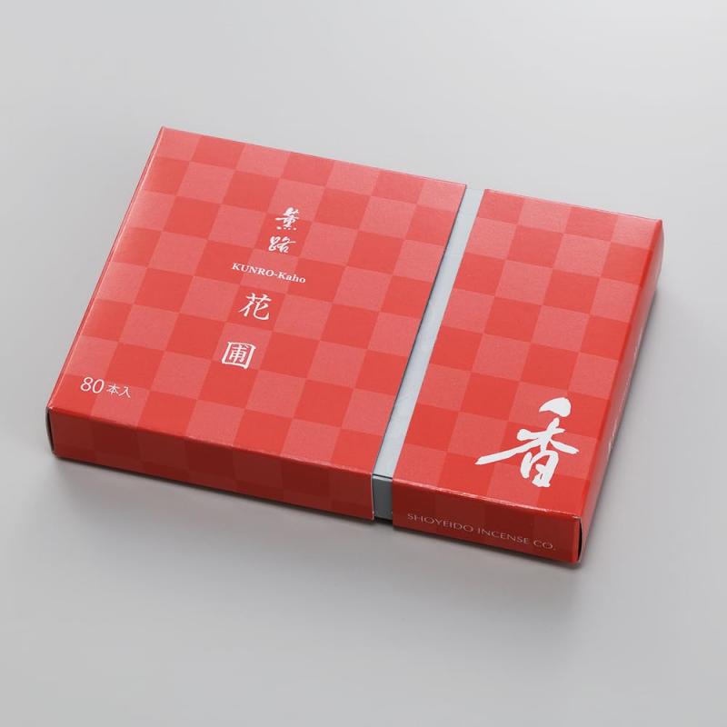 松栄堂のお香 薫路 花圃（くんろ かほ）スティック 80本 簡易香立付 紙箱入