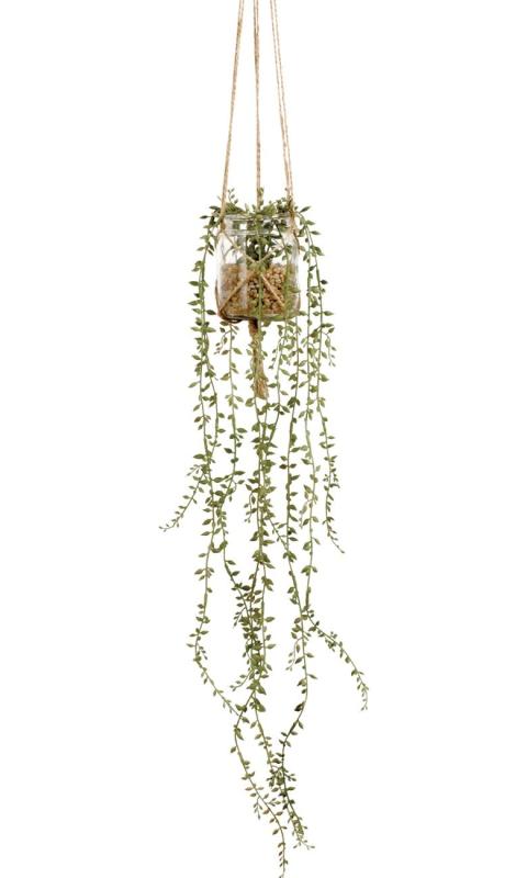 Rakuten - キシマ 人工観葉植物 グリーン ガラス瓶:φ8×H10cm