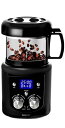 本格コーヒー 生豆焙煎機 コーヒーロースター ムラが出ない熱風式 自動冷却機能 浅煎りから深煎り可能 生豆ロースト珈琲生豆の焙煎具合が視覚で楽しめる 家庭で好みの焙煎度 いつでも炒(2)