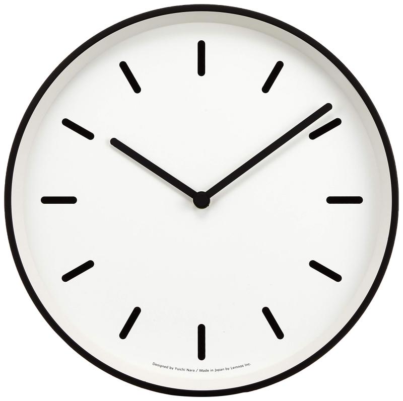 レムノス 掛け時計 アナログ モノクロック 白 MONO Clock ホワイト LC10-20 B WH Lemnos 直径256×厚さ46mm