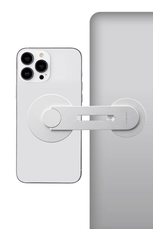 エレコム スマホスタンド ディスプレイ Magsafe (マグセーフ) iPhone用 マグネット取り付け 180度回転 ..