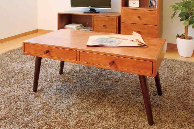弘益 センターテーブル ココア テーブル 木製 KOKOA-T ブラウン W800×D400×H380 mm 2