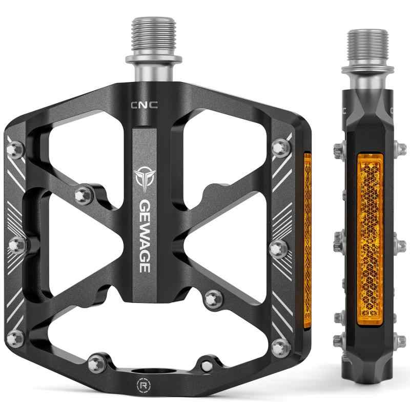 Other - 自転車 ペダル 反射板付 フラットペダル シールドベアリング3入り アルミ製（GE-323）
