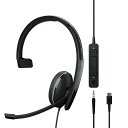 EPOS | SENNHEISER ADAPT 135 USB-C II (1000918) - 有線片耳ヘッドセット - 3.5mmジャックとUSB-C接続通話品質とスタイリッシュなデザインの融合プラグアンドプレイのデバイス接続快適さが一段と向上ビニール袋入り簡易包装品　2 年間USB-C端子・3.5mmジャック端子接続用