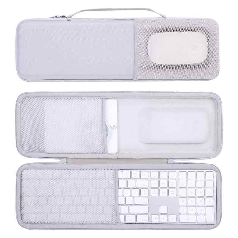収納ケース 互換品 Apple Magic keyboard（テンキー付き）+ Magicマウス+Magic Trackpad1.Apple（アップル） Magic Keyboard+Magicマウス —収納ケース 保護 (ご注意:Apple（アップル） Magic Keyboard+Magicマウス含まれません)2.耐久性が高く、何千もの開閉ファスナーに耐えることができるため、Apple Touch ID搭載Magic Keyboard を保護するために長期間使用できます。3.Apple Magicキーボード の傷や汚れを防ぐために、内部に特別な柔らかいぬいぐるみが入ったハードEVA素材で作られています。4.Magic Keyboard case 寸法：13x4x43.5 cm 重量：360g材料: EVA.5.Apple Magic Keyboard - 日本語（JIS） - シルバー を保護するために私たちのケースを選ぶことは間違いなく最良の選択です。保管する場合でも外出する場合でも、そのような保護ボックスを持たない理由は。