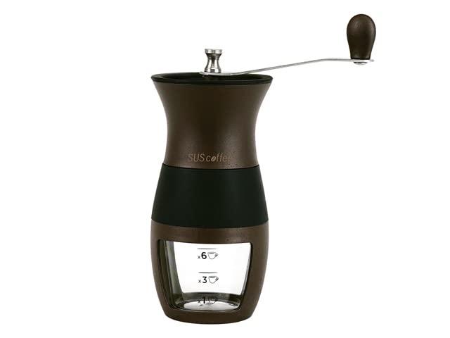 アイグッズ株式会社 SUS coffee コーヒーミル日本初のコーヒーかすでできたコーヒーミル、上品な形状とカラー、プレゼントとしてもおすすめ、お好みの粗さに調整可能