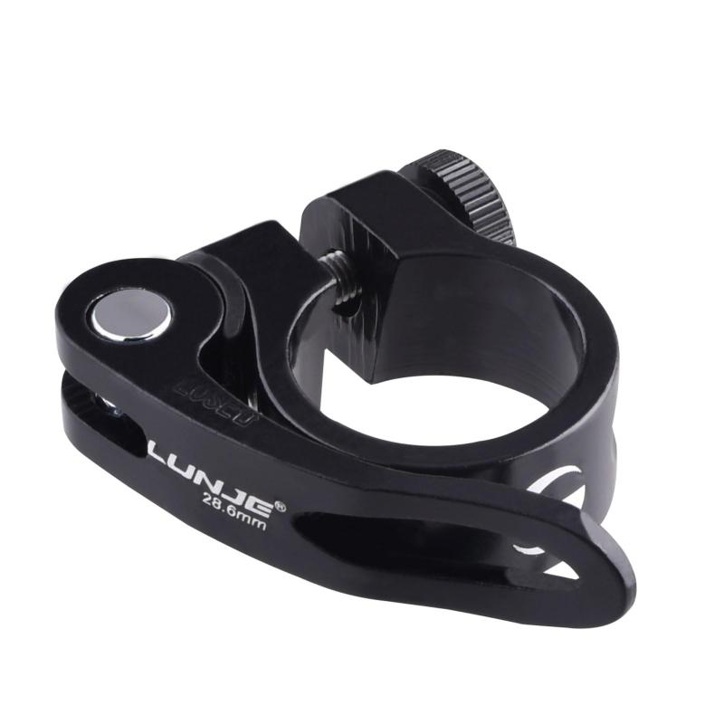 シートポストクランプ 自転車用 28.6mm / 31.8mm / 34.9mm シートクランプ アルミ合金 取り付け簡単 クイックリリース 軽量 ロードバイク マウンテンバイク クロスバイク サイクリング(ブラ