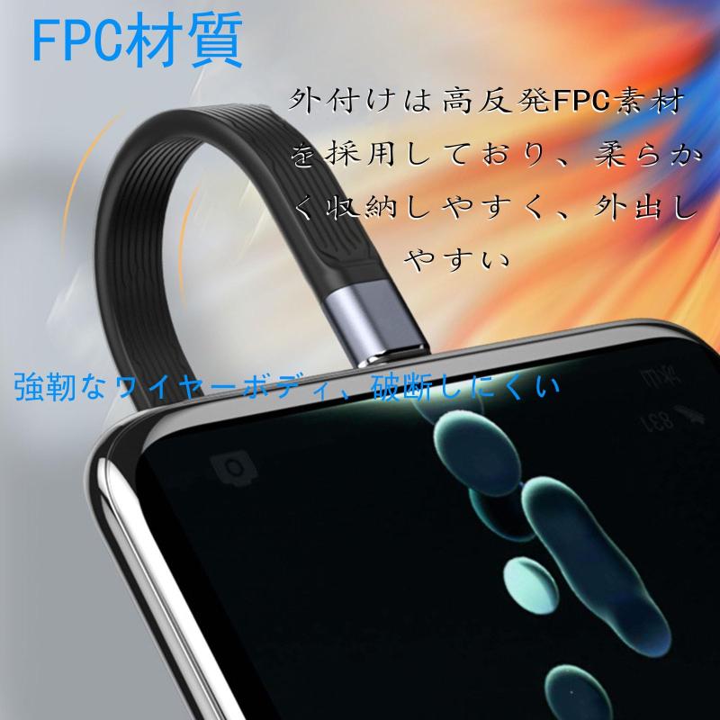 短いUSB C 延長ケーブル13CM Type-C充電ケーブル TPE製, 40Gbps USB Type Cオスメス、短いUSB Type C延長 240W PD急速充電、耐久 短い 柔らかい 8K@60Hzビデオおよびデータ