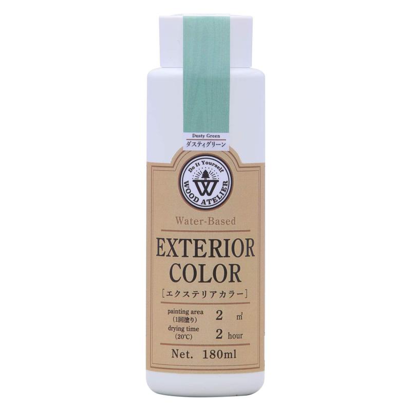 和信ペイント 水性着色剤 ウッドアトリエ エクステリアカラー 180ml 800796 屋外使用する着色に EC-06 ダスティグリーン