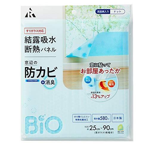 アール【結露テープ】【両面柄入り】【バイオ配合】 H-321 バイオ結露吸水断熱パネル すりガラス対応 ドット 25×90