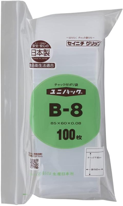 樂天商城 - セイニチ 「ユニパック」 B－8 85×60×0．08 100枚入 B-8(100)