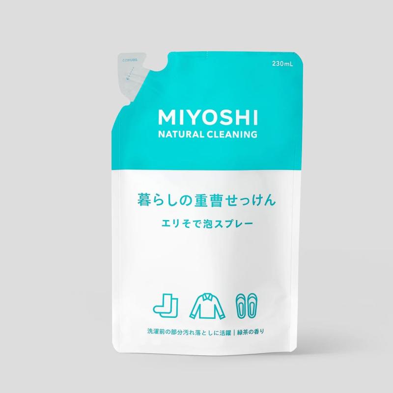 暮らしの重曹せっけん エリそで泡スプレー 詰替用 230ml ×10個セット