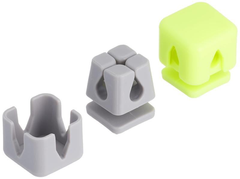 ミヨシ O ケーブルを十字/L字に配線できる ケーブルホルダー キューブタイプ