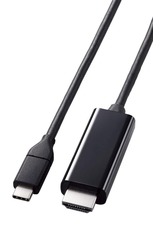 樂天商城 - エレコム USB-C HDMI 変換 ケーブル 1m やわらか 4K2K(3840×2160/60Hz) ミラーリング対応 ブラック 【iPhone 16/16 Pro/16 Pro Max/16 Plus 対応検証済】 MPA-CHDMIY10BK