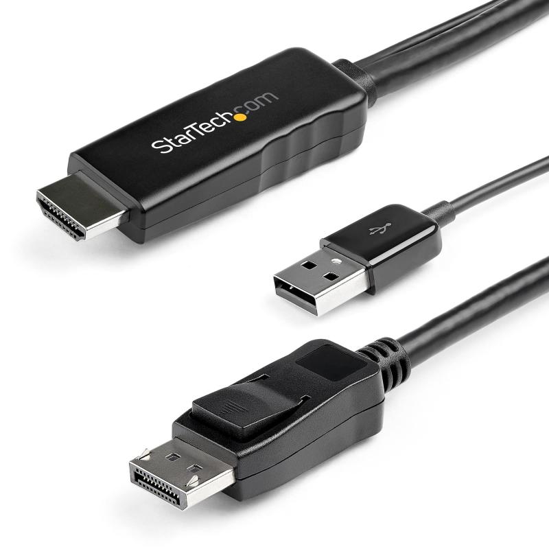 StarTech.com HDMI - DisplayPortѴ֥ 2m USBХѥб 4K/30Hz HDMIDiplayPortѴ륢ƥ֥С HD2DPMM2M