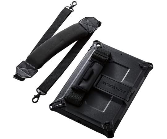 エレコム iPad 第9/8/7世代対応 フルプロテクトケース ZEROSHOCK 耐衝撃 ショルダーベルト付 ブラック TB-A21RHVBK