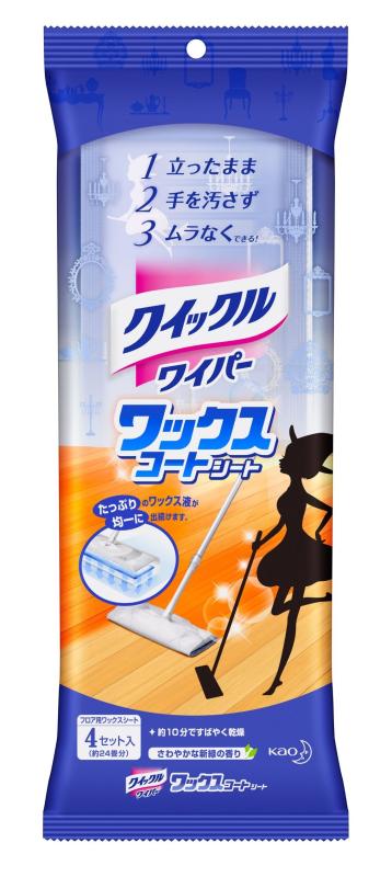 クイックルワイパー フロア用掃除道具 ワックスコートシート 4枚セット