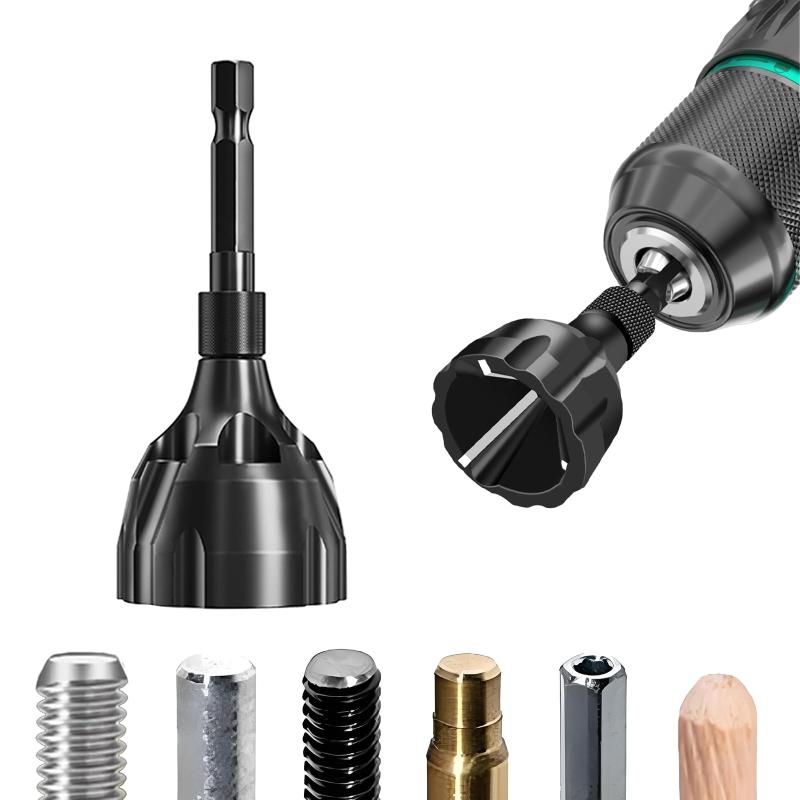 バリ取りビット バリ取り工具 高速六角シャンク 金属バリ取り・面取りツールセット リーマー 適合ネジバリ取り 金属 リーマ ー 電動ドリル対応 1/4 インチハンドル