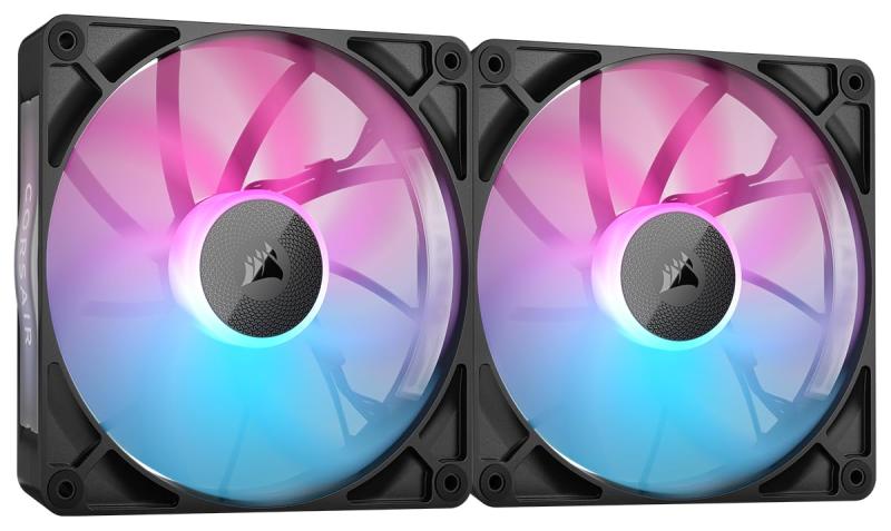 樂天商城 - CORSAIR iCUE LINK RX140 RGB スターターキット 140mm PWM PCケースファン デュアルパック（iCUE LINKシステムハブ付属） ブラック CO-9051020-WW