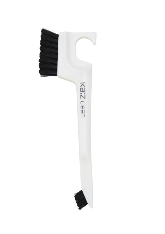 日本クリンテック(Nihon Clean tech) Ka:z Clean 2WAYブラシ ホワイト 幅2.5cm 全長20cm タイル 目地 お風呂 浴室床 水垢 湯垢 スキマ掃除 溝掃除