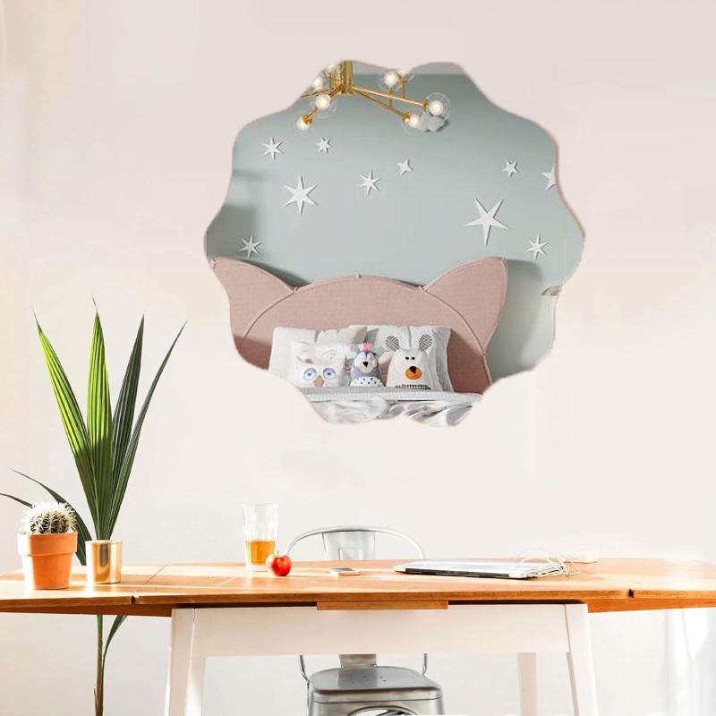 壁掛け、割れない鏡、縦型、貼り付けミラー、3Dメイク、柔らかい、粘着性、アクリル素材、室内装飾、取り付け簡単、軽量、穴あけ不要、飛散防止ガラス、飛散防止、省スペース、