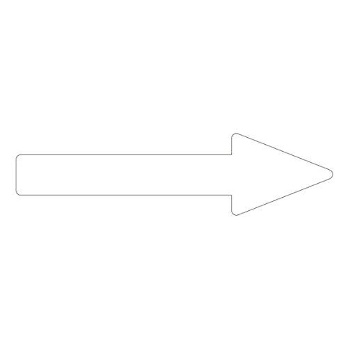 緑十字 配管識別方向表示ステッカー 貼矢86 白 193686 (10枚1組)材質:エンビステッカーサイズ:20×150×40×53mm入数:10枚