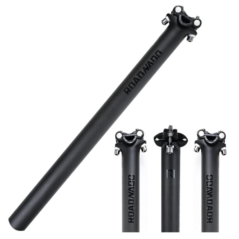 自転車 シートポスト カーボン 27.2mm 軽量 350mm ロードバイク マウンテンバイク シートチューブ サドルポスト 炭素繊維 3K MTB 道路自転車 約230±20g