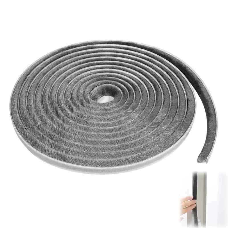 隙間風防止テープ すきまモヘアテープ 10m×9mm×9mm グレー 毛足長い 防音テープ ドア 窓 引き戸 サッシ 隙間対策 寒さ対策 騒音軽減 虫よけ 花粉防止 エアコン効率アップ