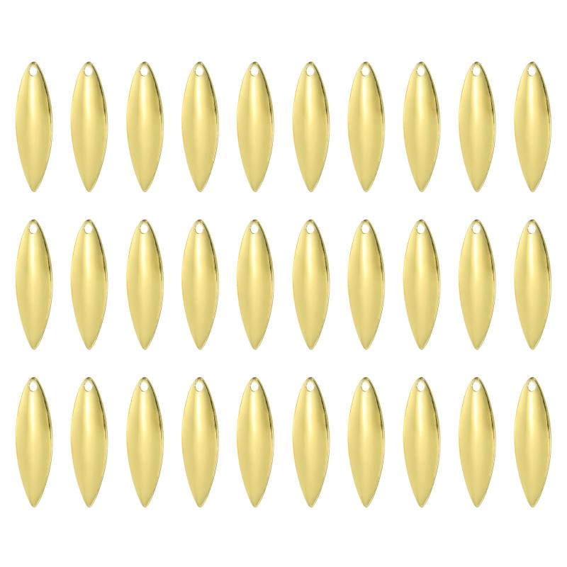 樂天商城 - 釣りルアーブレード 1.3x0.4" 30個入り ウィローリーフ ルアーメイキング DIY用 ベイト 金