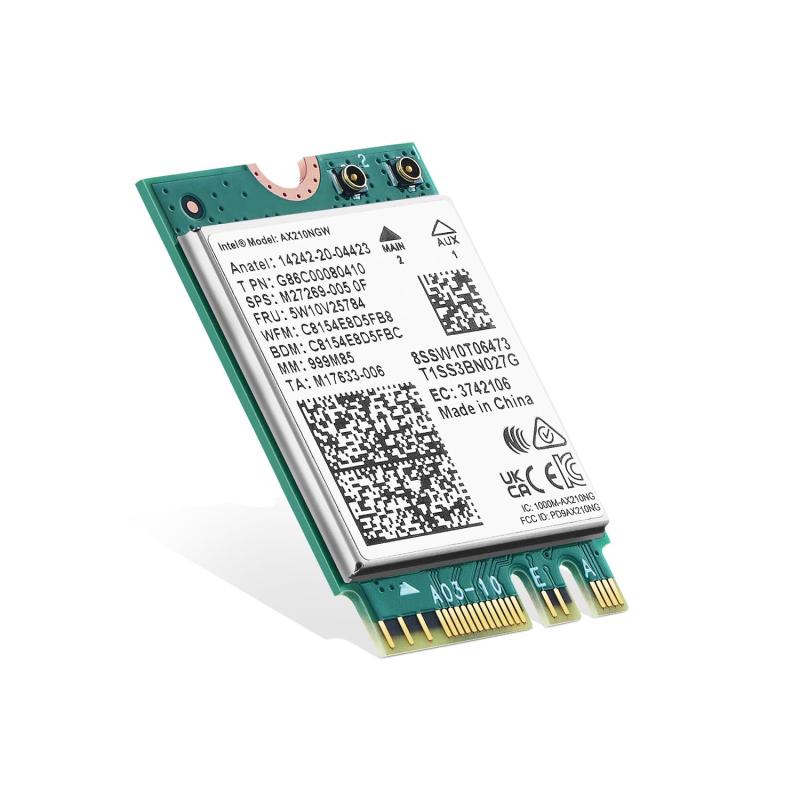 WiFi 6カード M.2 AX200 WiFiネットワークアダプタ Intel AX200チップ Bluetooth 5.0 3000Mbpsデュアルバンド2.4GHz/5GHz OFDMA MU- MIMO ラップトップWindows