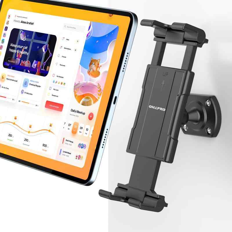 タブレットホルダー 車・壁掛け iPadスタンド ネジ止め 驚異の固定力 外れない iPad、Galaxy tab、HD 10、iPhoneシリーズやAndroid スマホなど5-13インチのデバイスに対応 タブレットスタンド