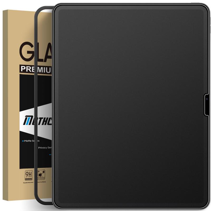 Rakuten - アンチグレア iPad Air 13インチ M4/ M3/M2 (2026/2025/2024 第8/7/6世代)用 フィルム ガラスフィルム 日本旭硝子製素材 硬度9H さらさら ガイド枠付き 指紋防止 反射防止 飛散防止 キズ防止 撥水撥