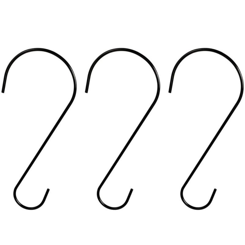 S字フック 大 30cm 3本セット メタル S字フック ステンレス 最大耐荷重約13kg 落ちない 植物 吊り下げ ..