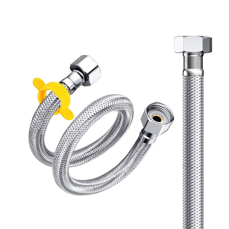 Rakuten - 接続用フレキホース フレキパイプ 取り付けホース セット 水道用 水道管延長 呼び13 G1/2ナット (60cm 2本セット)
