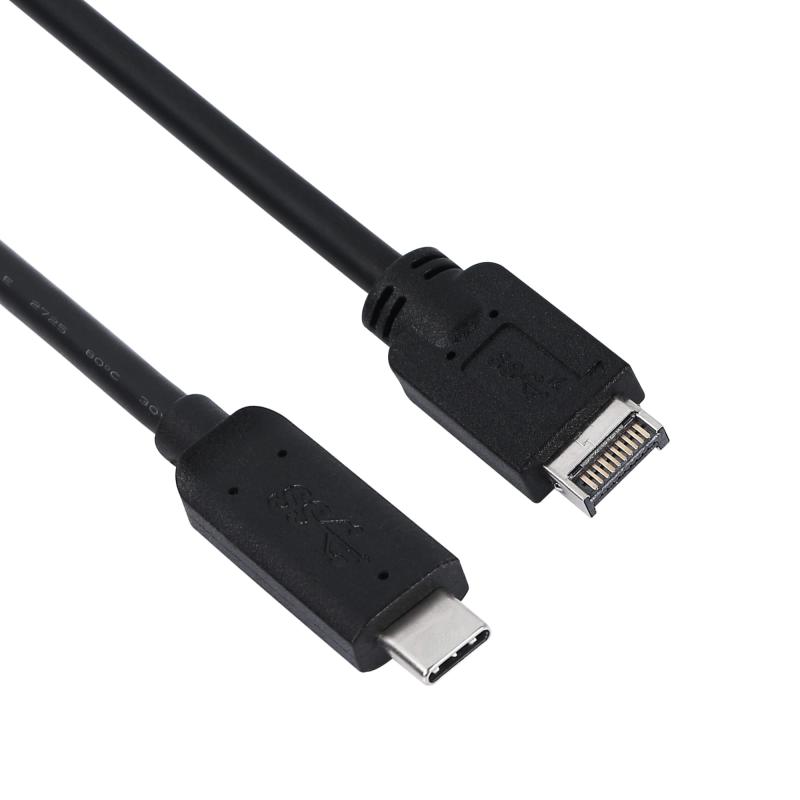 樂天商城 - USB3.1フロントパネル延長ケーブル,Type E男性からType C男性内部アダプターケーブル-0.5m/1.5インチ